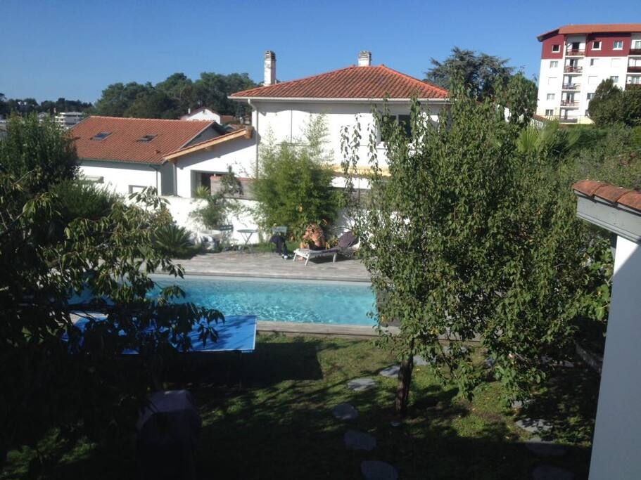 vue de la chambre sur le jardin