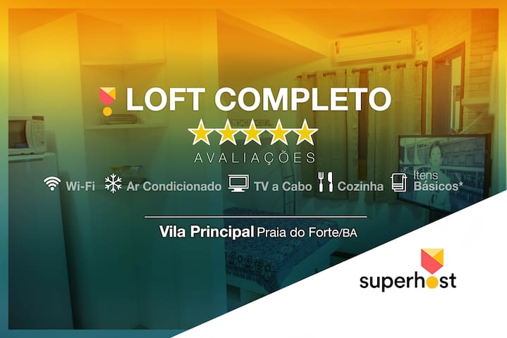 Para até 3 Pessoas • Praia do Forte