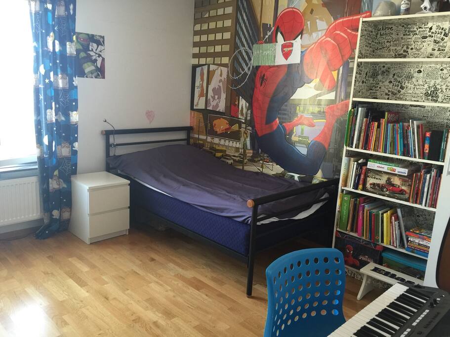 Bedroom 2, the bed is 105 cm wide.