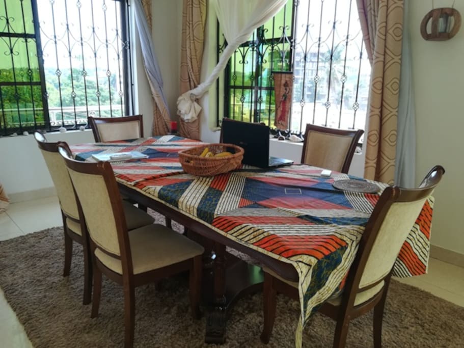 The dining space