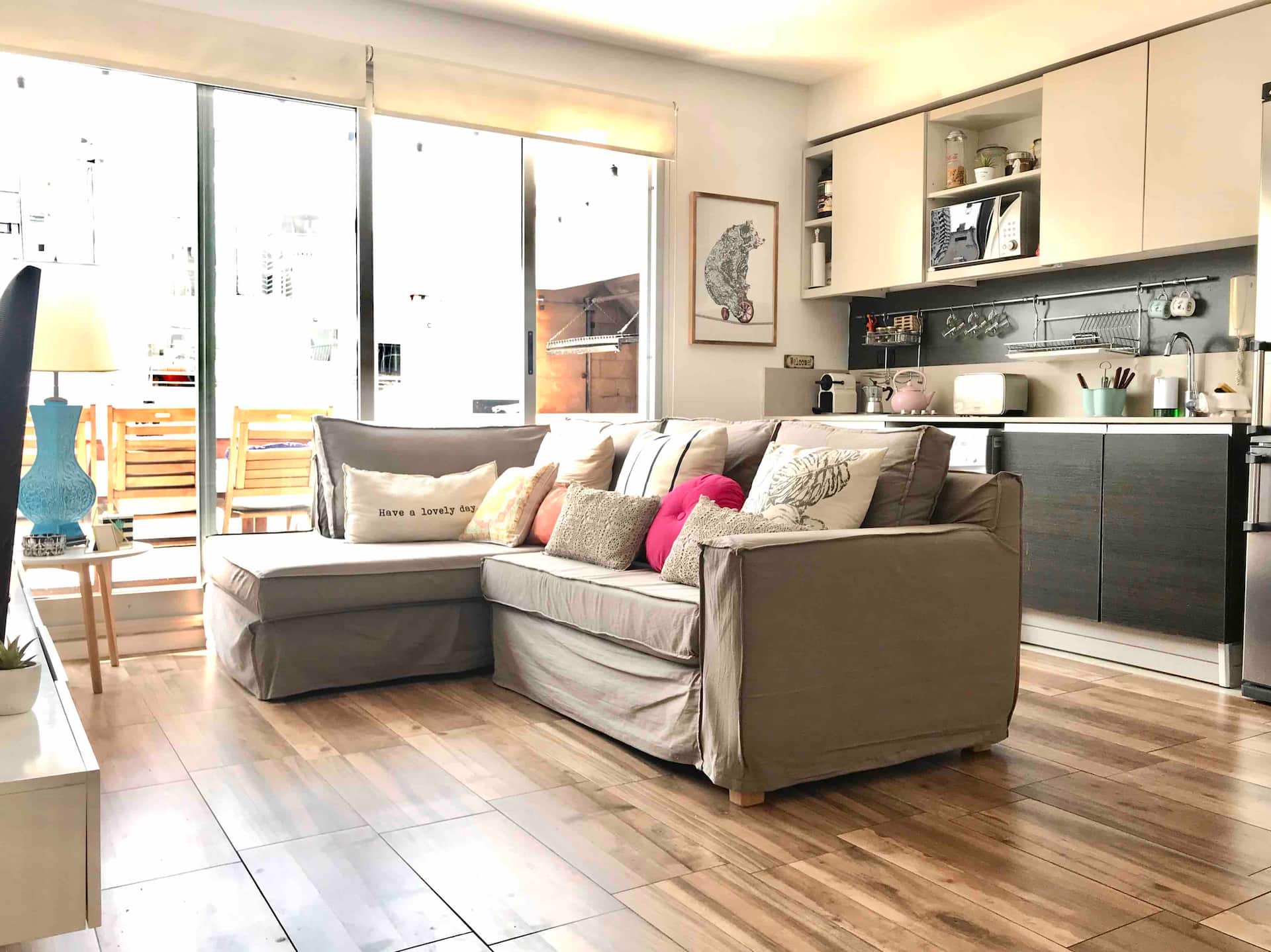 Apartamento de 1 quarto com terraço privativo em Palermo