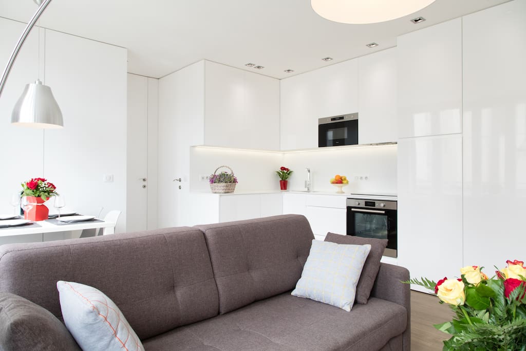 Living room & kitchen