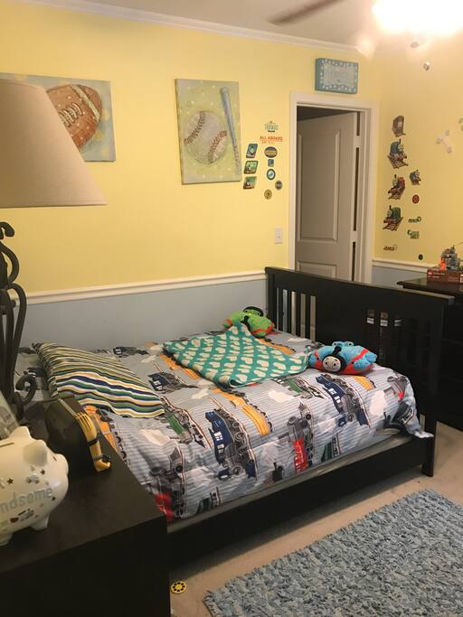 2nd bedroom with full size bed and drawers available for storage