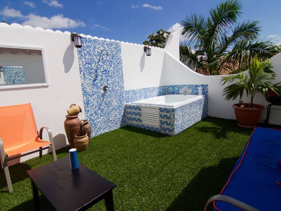 Your own (very) private rooftop with jakuzzi!