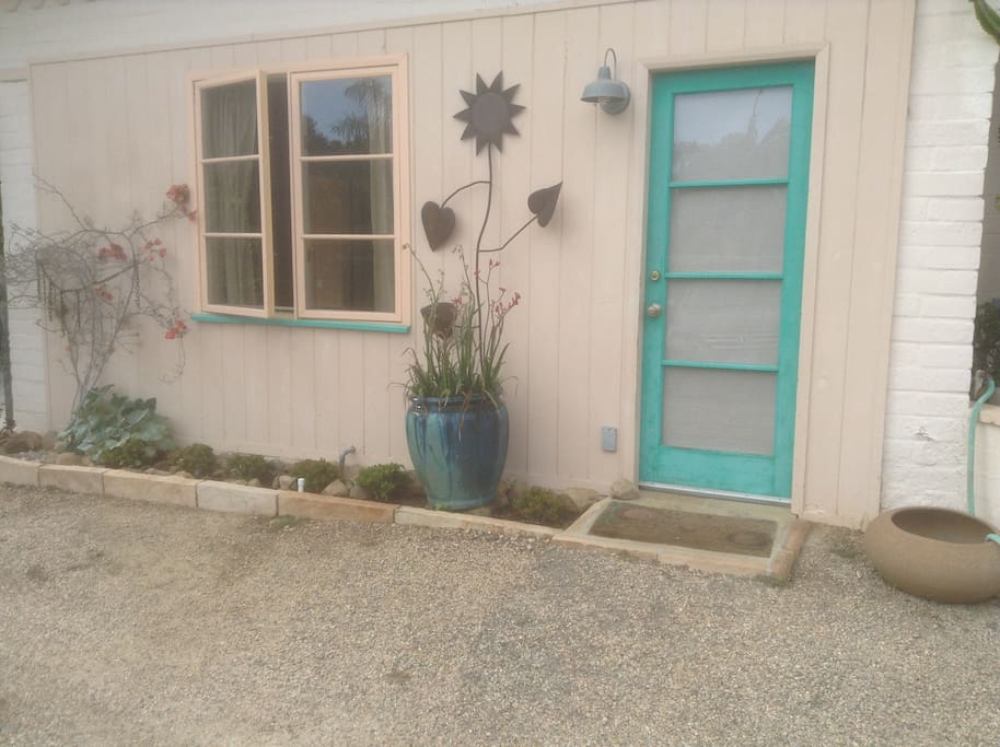 Front entry off driveway