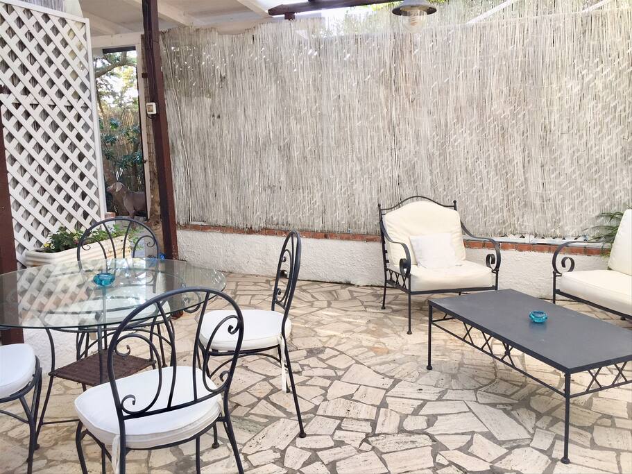 il patio privato dell'appartamento