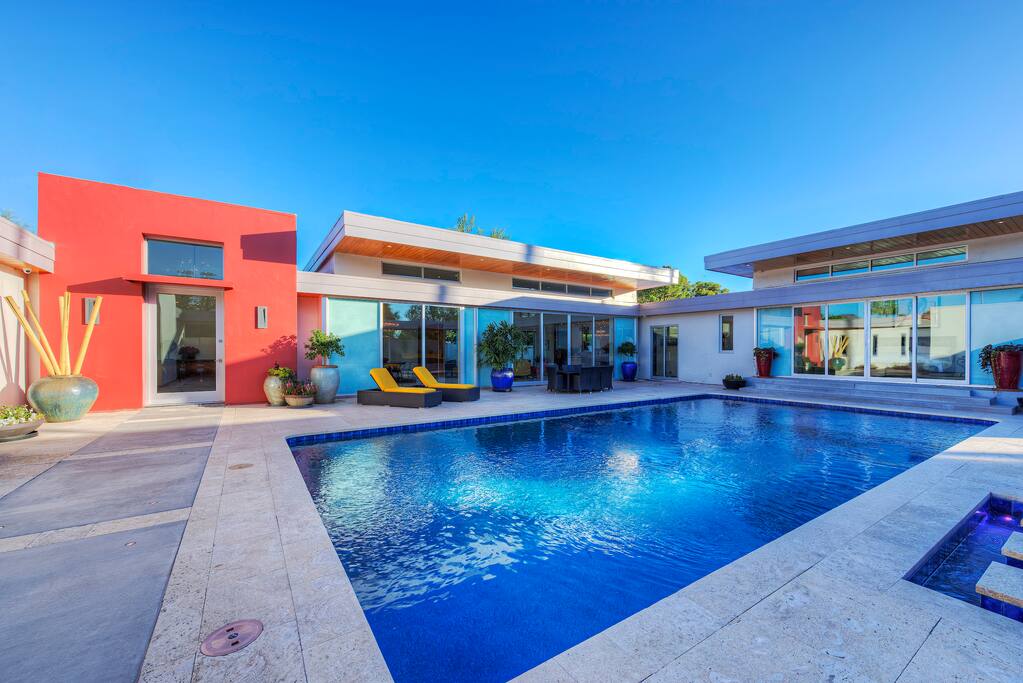 Care to lounge around the pool and relax or finish a few emails?