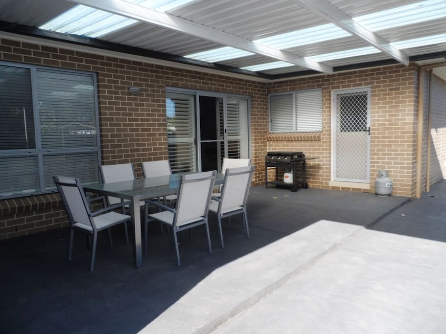 Undercover entertaining BBQ area