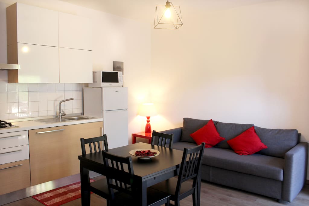 Living Room with Double Sofa Bed