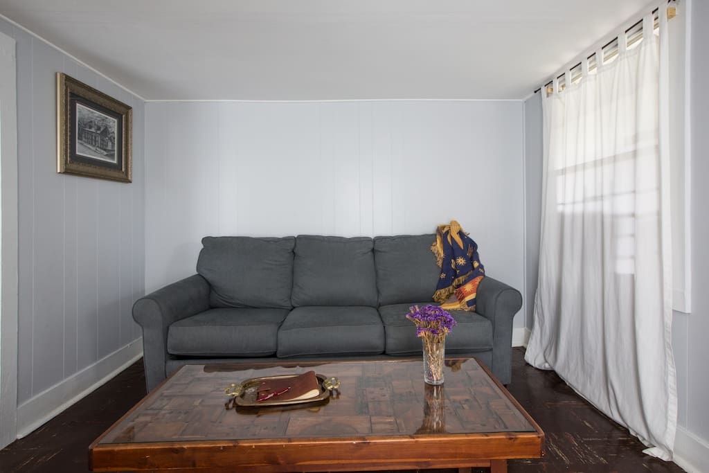 Queen sleeper sofa available upon request.