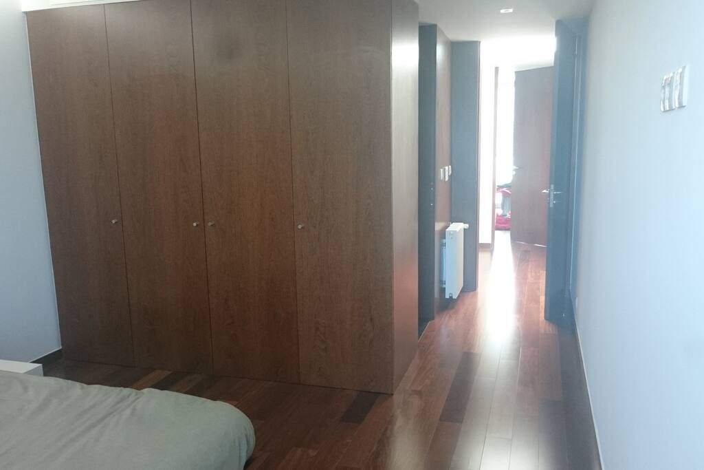 Bedroom entrance. Space and light is a characteristic throughout the house