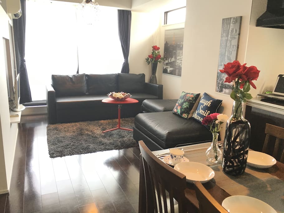 Brand-new apartment in Ginza and Tsukiji fish market area within short walking distance.