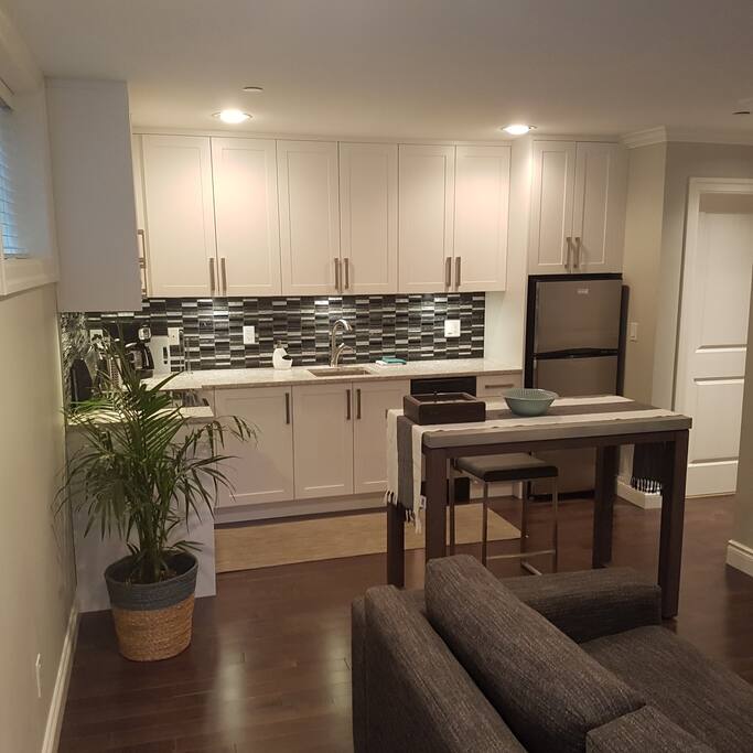 Kitchen and island