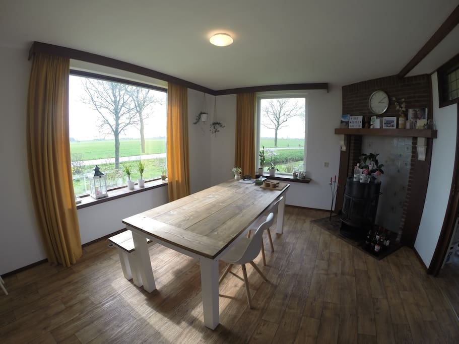 Zitgedeelte met weidse uitzicht