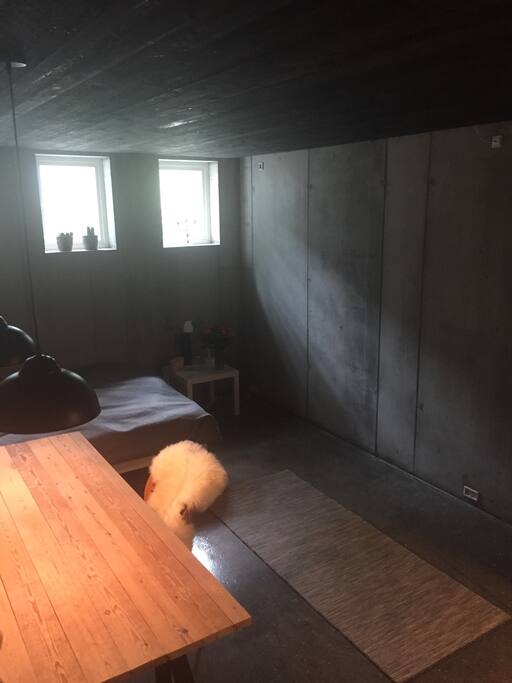 Cosy room in urban style with floor heating
