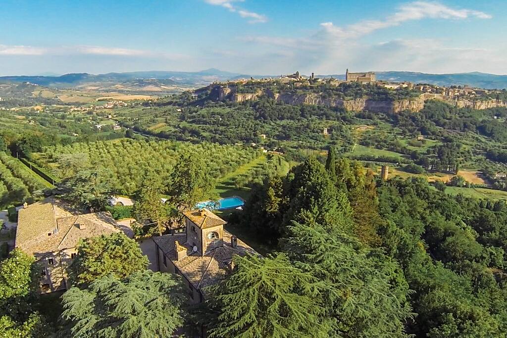 Flying view of the property