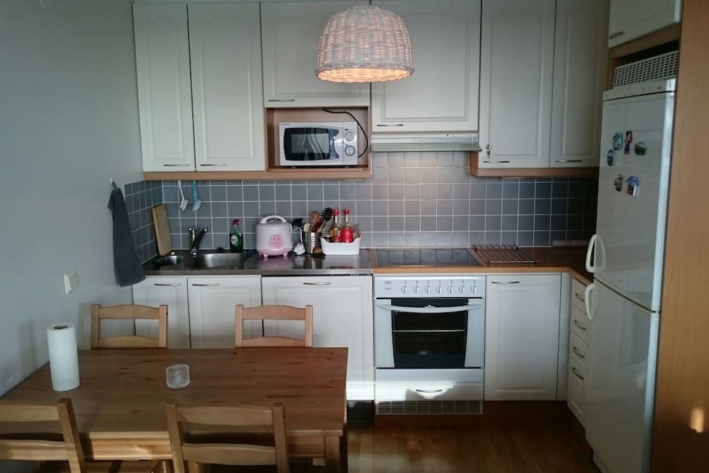 Open kitchen.