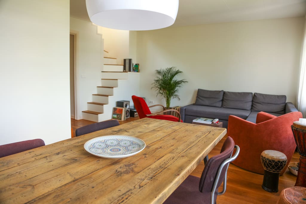 view from the dining table in the living room