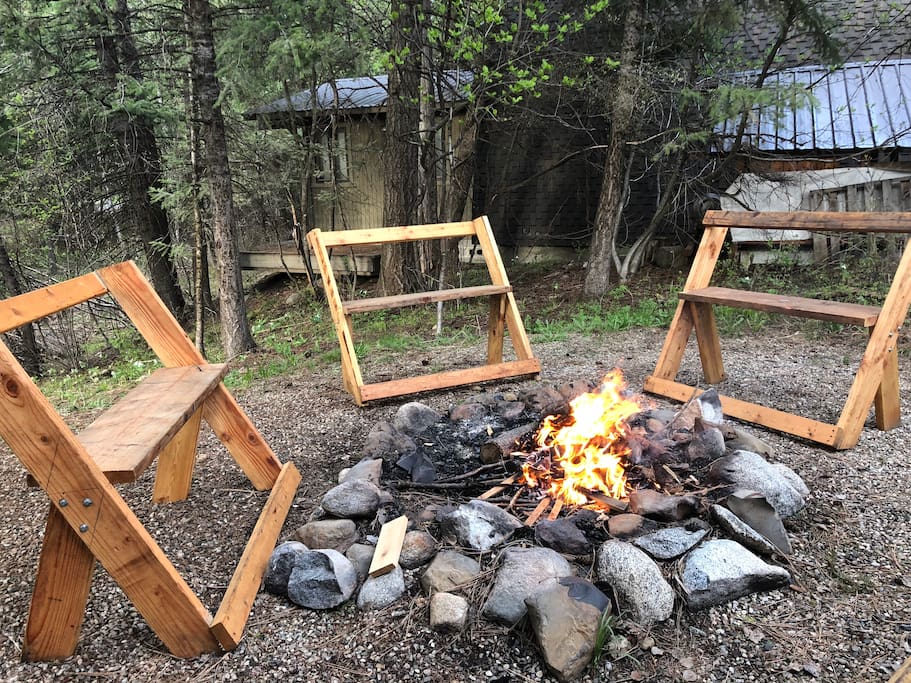 Enjoy an evening fire and some s’mores! Be sure to follow all burn bans and keep the hose close when burning.