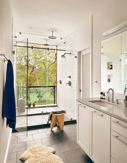 Master Bathroom with Outdoor Shower