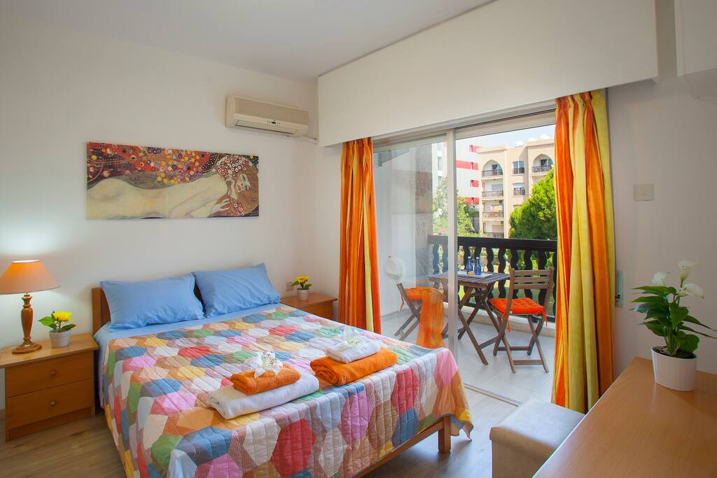 Bedroom and balcony view