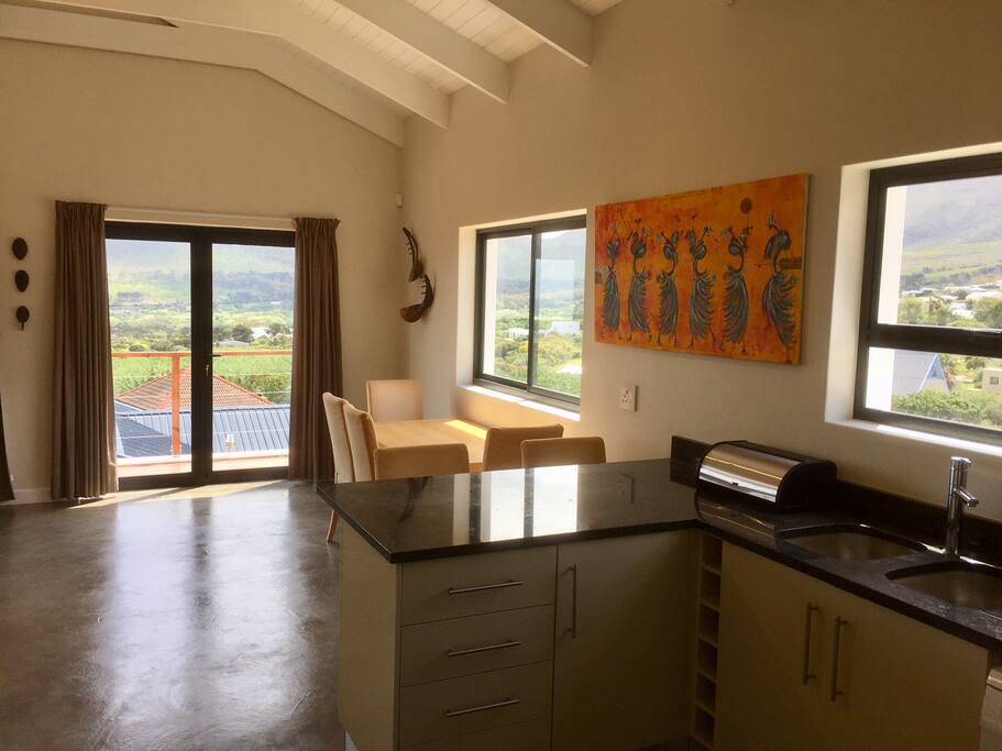 Panouramic sea and mountain views from the spacious, open plan living areas. Catch the sunset from your own, private balcony that leads out from the lounge. We want you to relax!