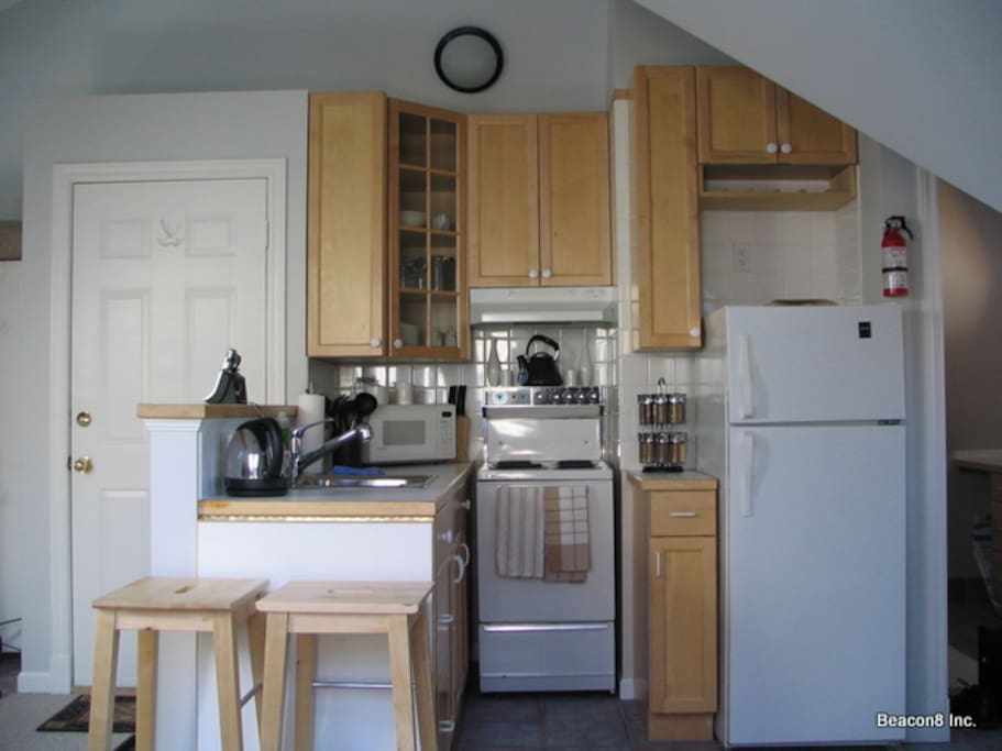 Fully stocked kitchen