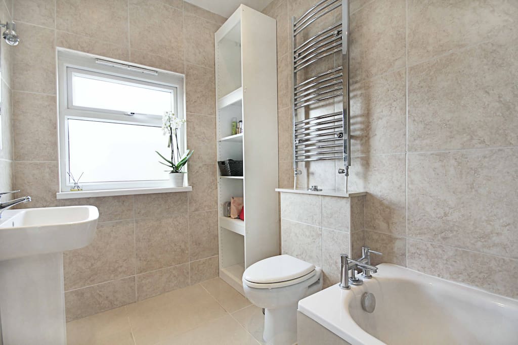 Bathroom includes shower, so you can relax after a long day!