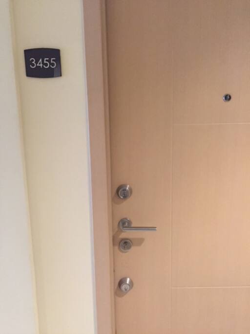 Door with security glass. 24 hour cctv
