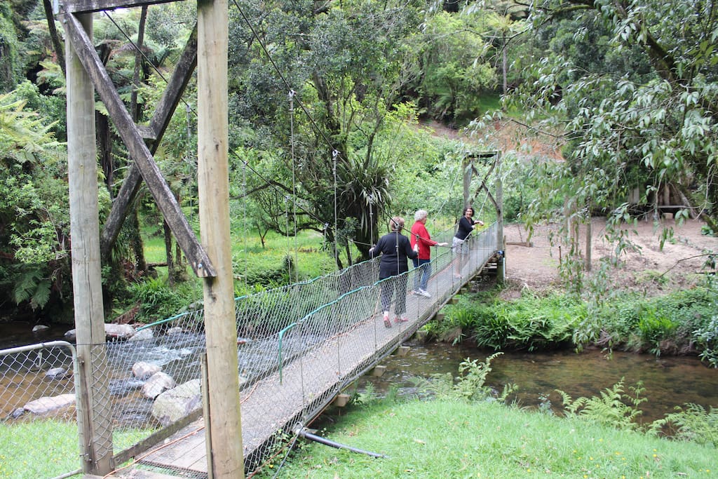 Swing bridge to Barn