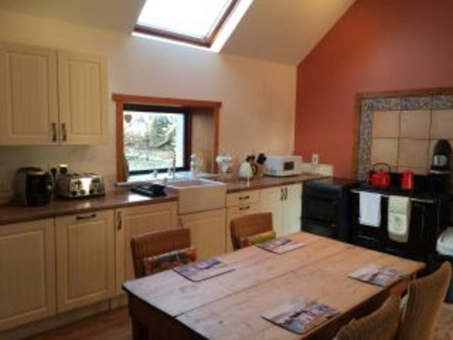 Large kitchen, part of the original croft!
