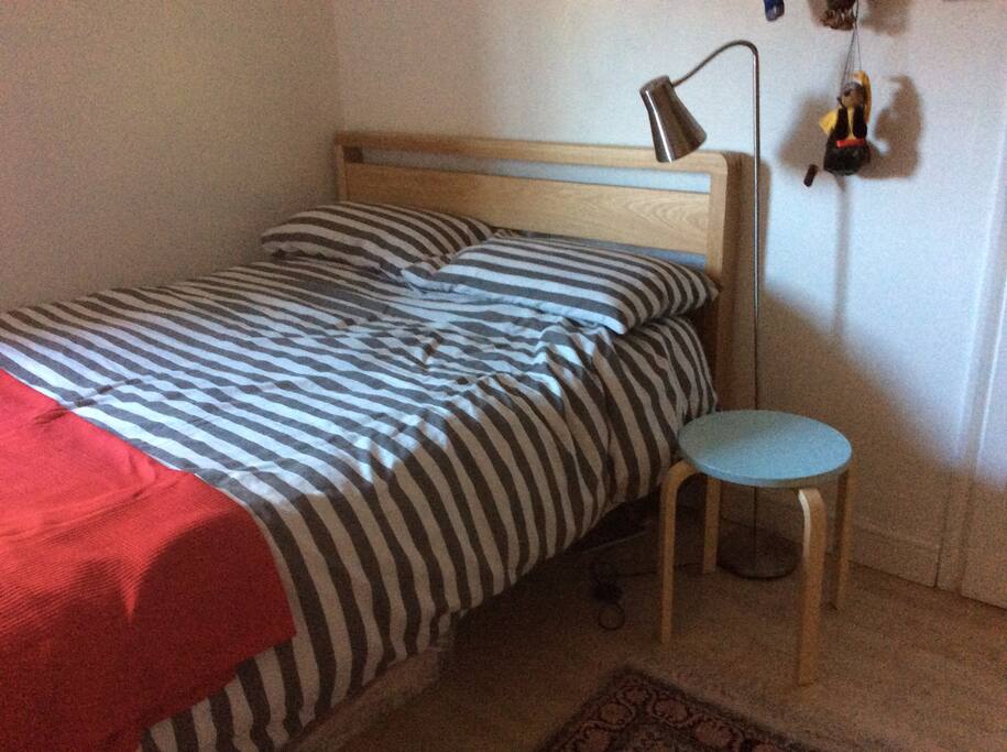 New double bed and Mattress, warm cosy room.
