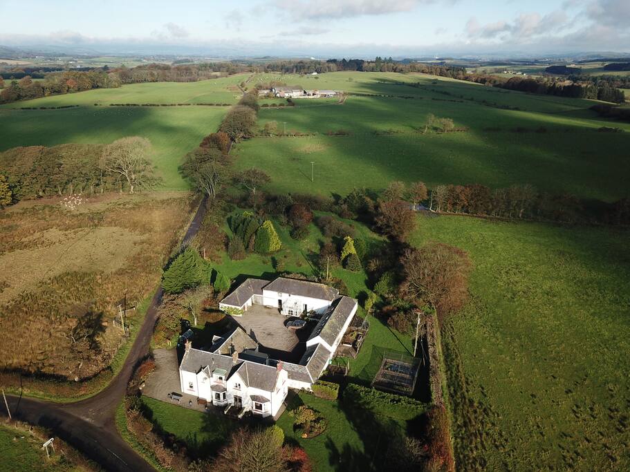 from the air - showing the countryside