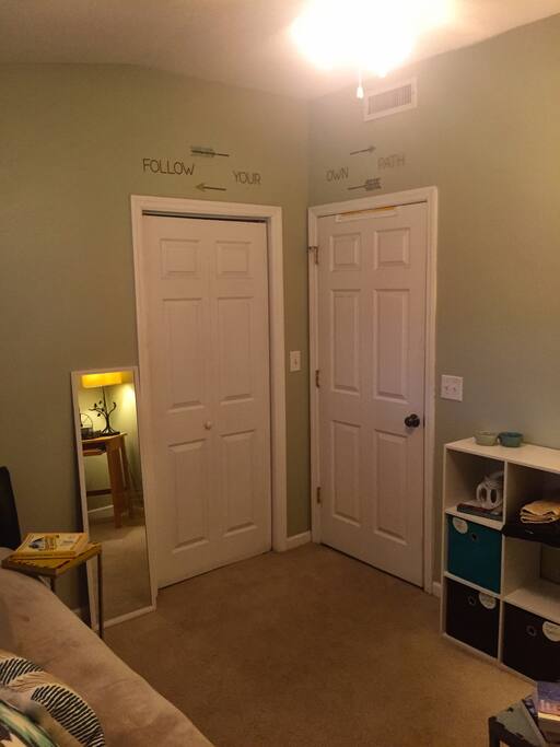 Full length mirror in room