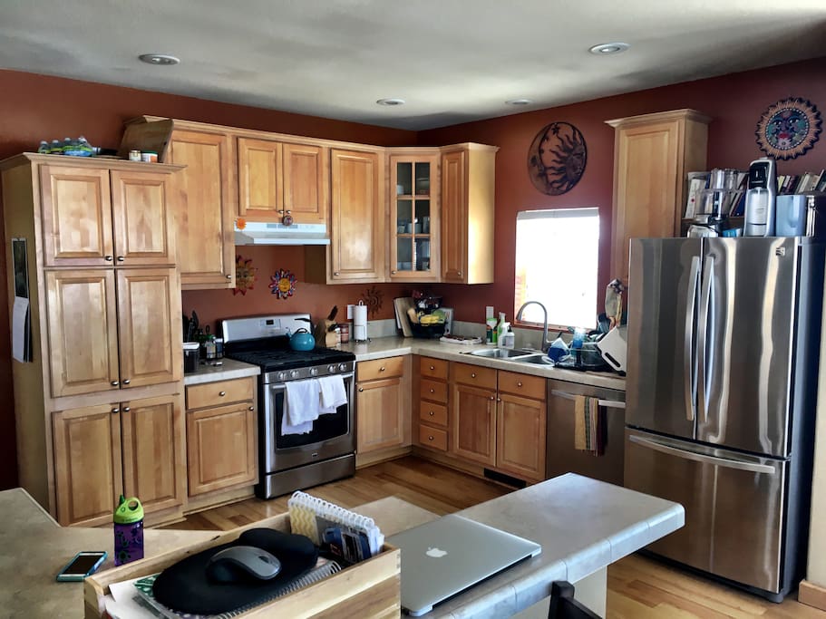 Fully functional and modern kitchen with dining room for 8.