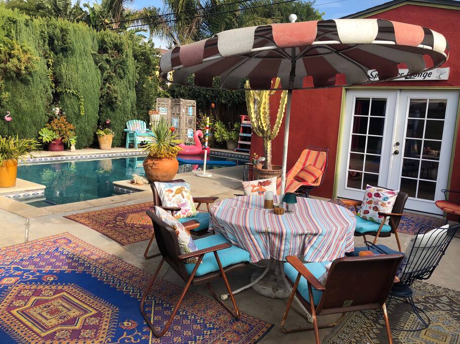 Outside your door lovely area for outside dining & relaxing