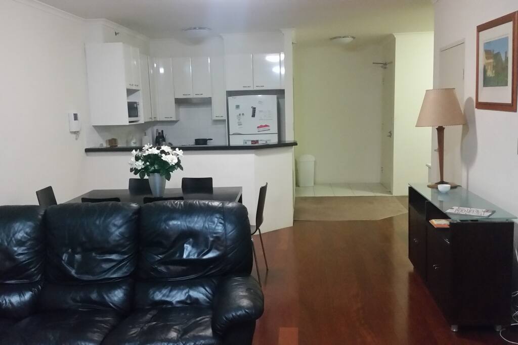 Living room & kitchen - all open