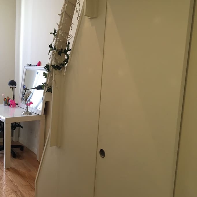 A big closet for you clothes and even the suitcase.