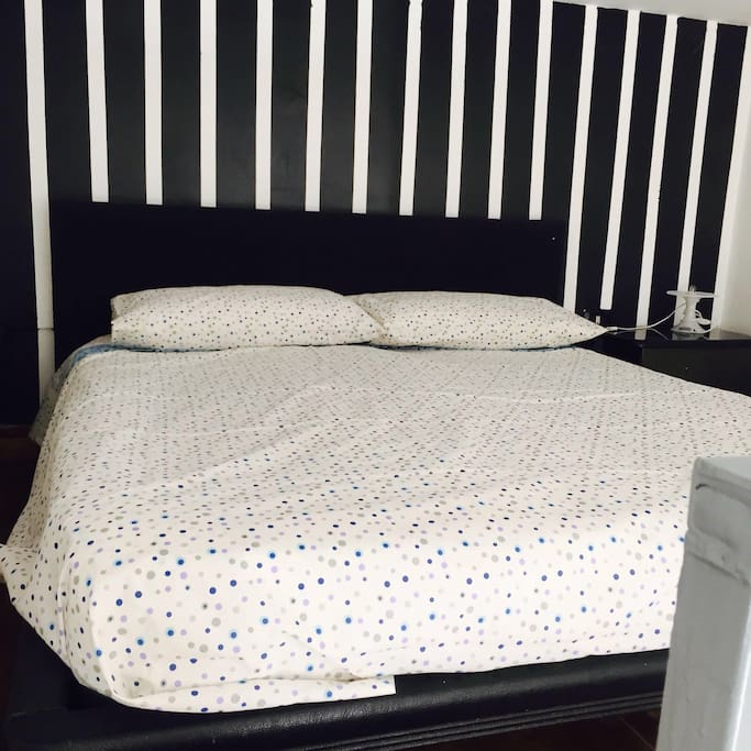 double bed on mezzanine