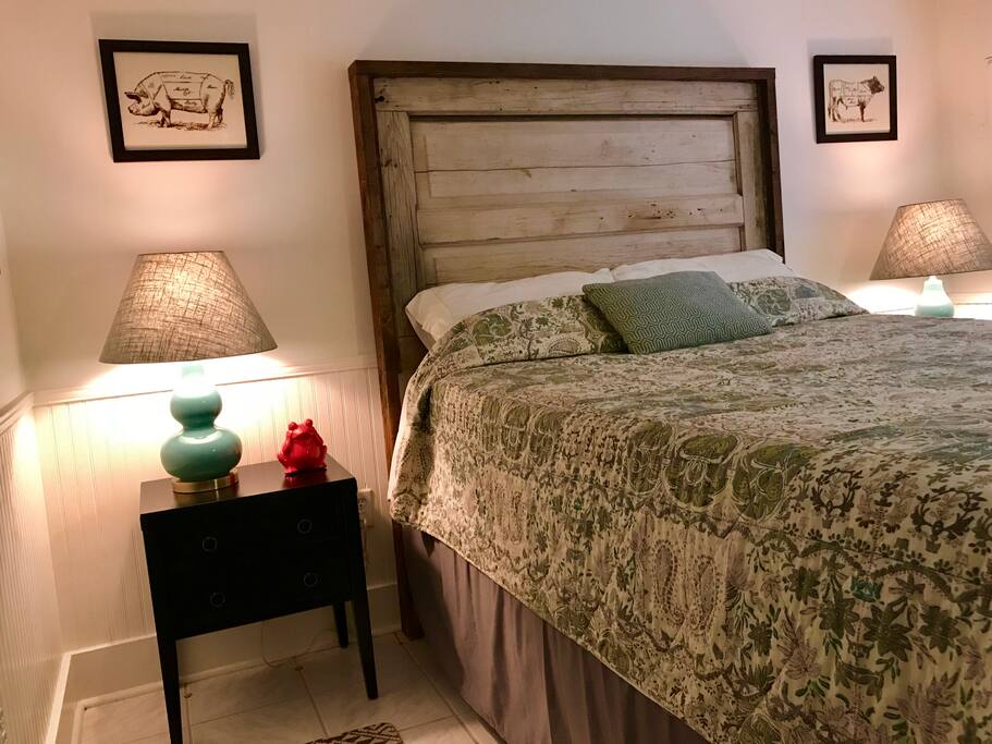 Bedroom with comfy bed!