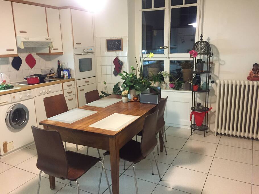 Fully equipped and very spacious kitchen with balcony on the right side