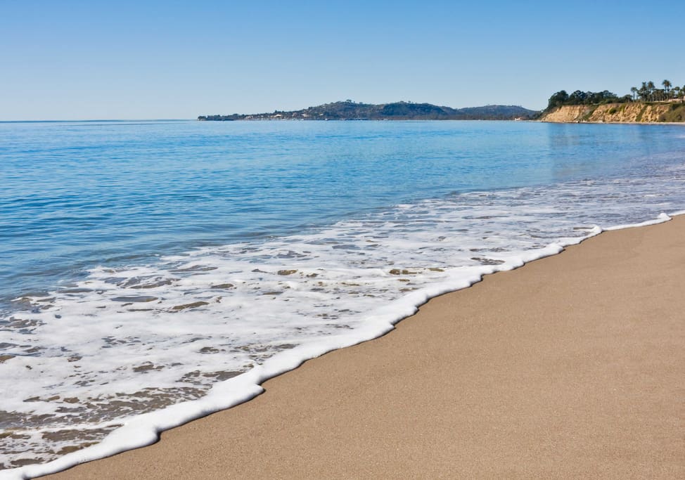 The beach is only 5 minutes away
