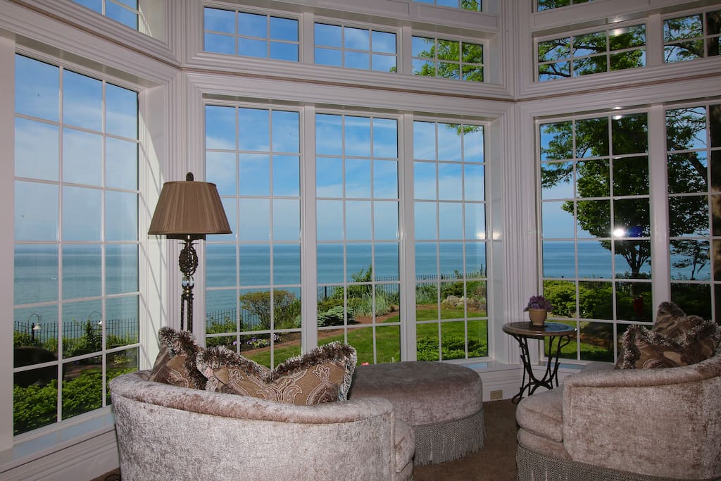 Window seating area in Great room