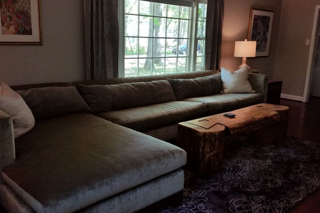 Huge sectional in the Den