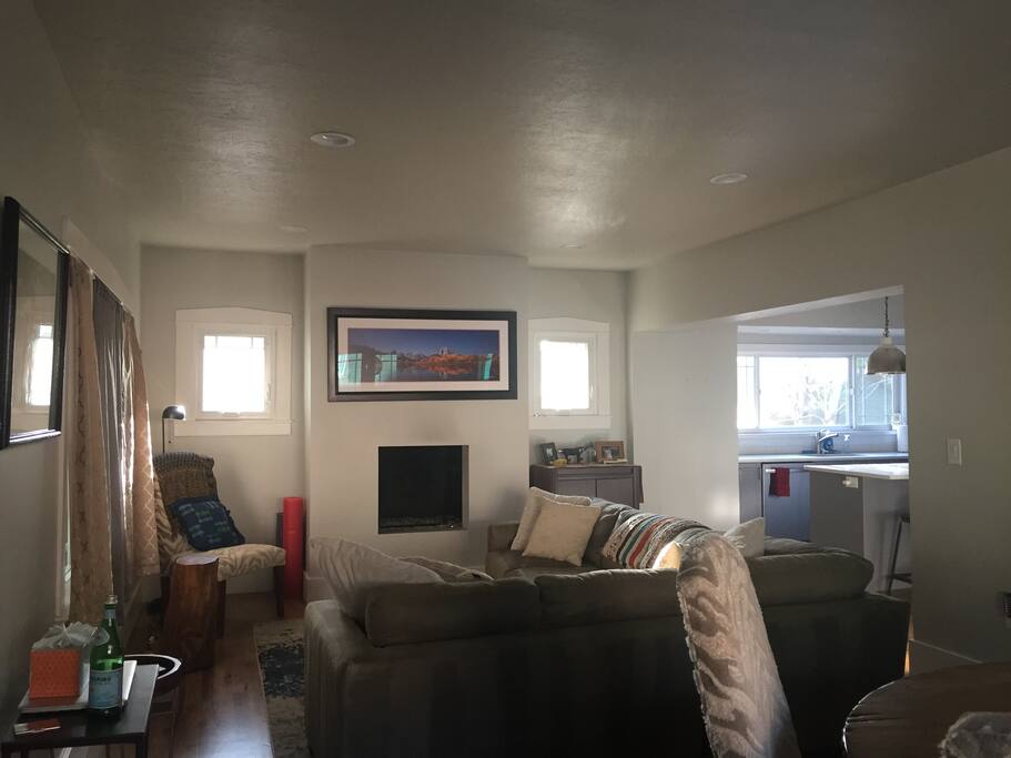 Sitting room with fireplace