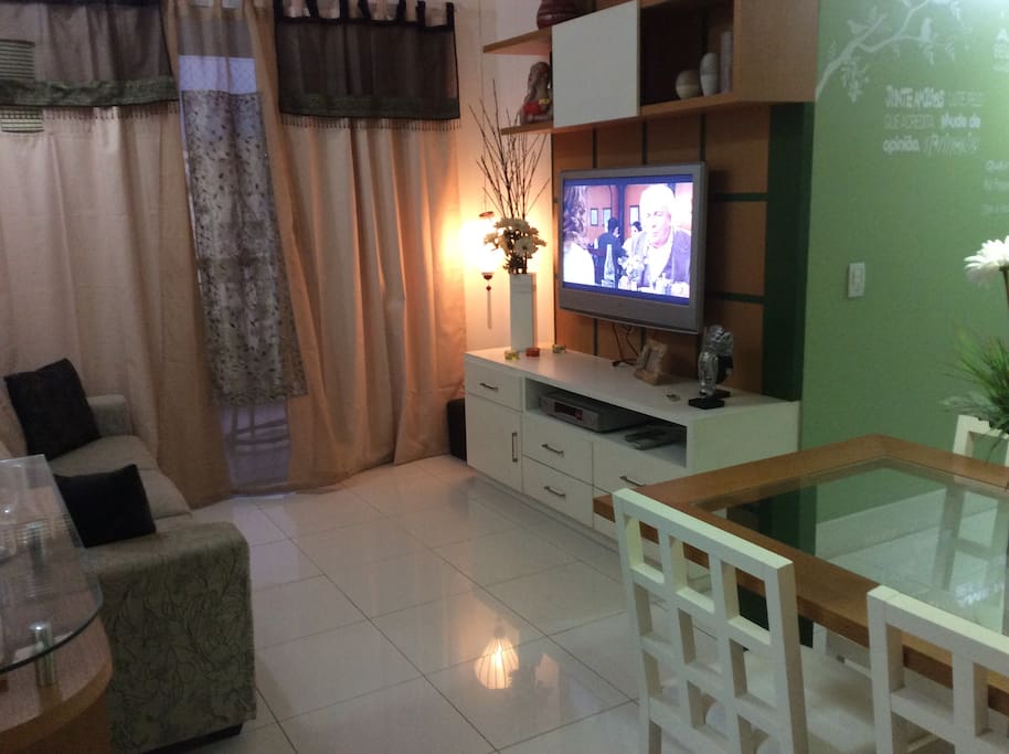 sala com porta da varanda