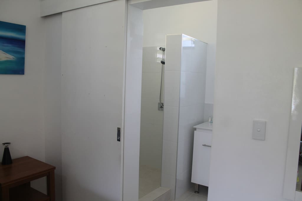 Large shower.