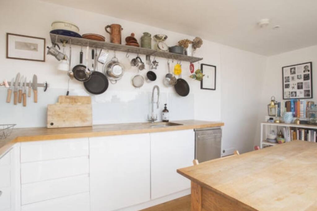 Light, modern kitchen.
