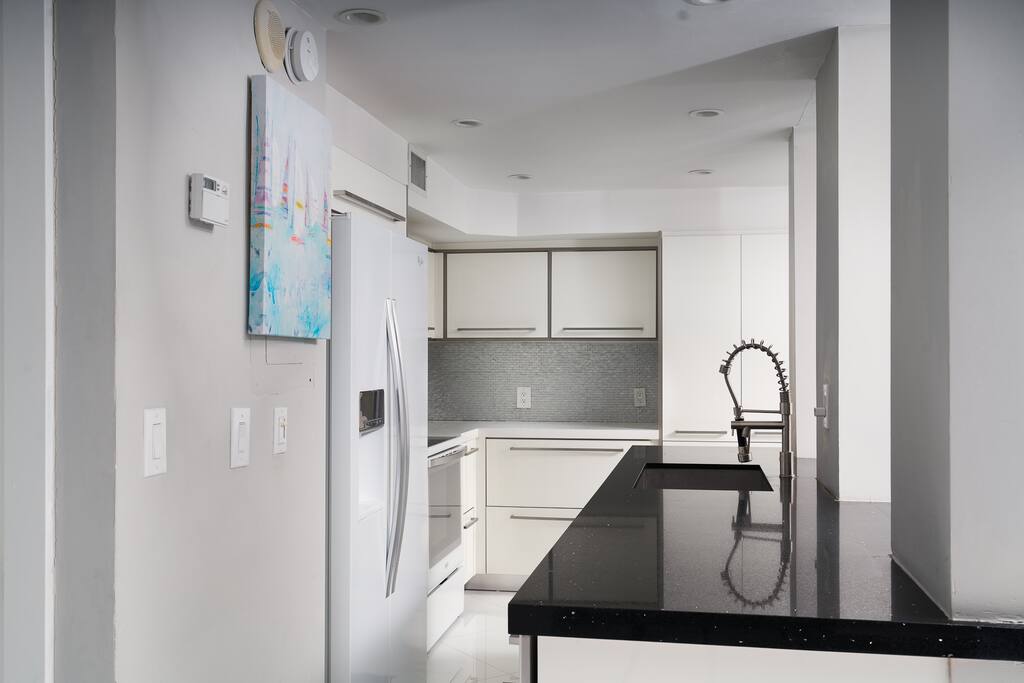 modern kitchen, quartz counters, chef's dream !!