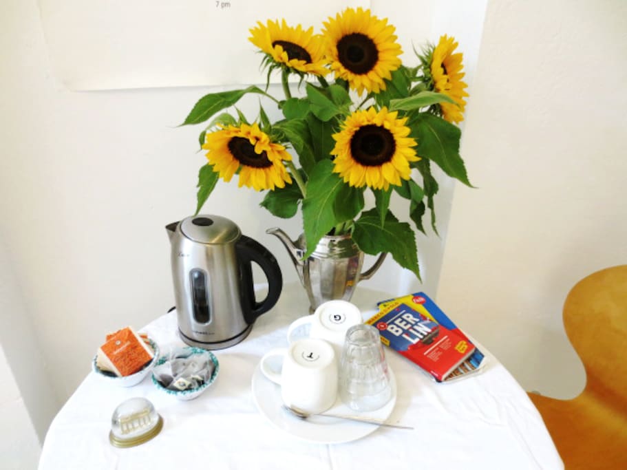 Your dining table with coffee & tea